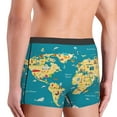 thumbnail image 5 of Disketp World Map With Landmarks Men'S Boxer Briefs,Soft And Breathable Cotton Underwear With Comfortflex Waistband, 5 of 9