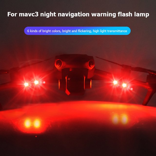 Kuymtek Lámpara de advertencia de vuelo nocturno con luz estroboscópica para drones para DJI Mavic 3/MINI 2/PRO 6/AIR2S