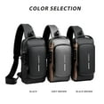 thumbnail image 5 of Bolso bandolera deportivo con carga USB para hombre, antirrobo, con contraseña, 5 of 5