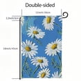 thumbnail image 3 of Heduofu Daisy Garden Flag Floral Chamomile Vintage Flower Bouquet Leaf Spring Summer Home Flags Double-Sided Banner Welcome Yard Flag Outdoor Decor White, 3 of 6