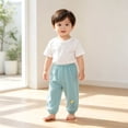 thumbnail image 2 of CHENge Boys' Sweatpants Soft Cotton Jogger Pants with Pockets, Elastic Waist Drawstring for Kids Toddler Back to School Sports Sweat Pants, 2 of 4