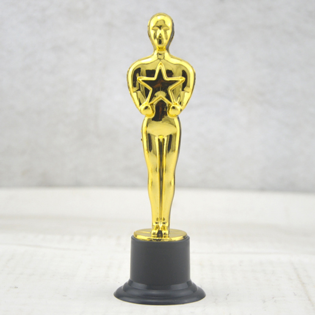 24 Pack Plastic Gold Star Award Trophies Statuette for Party Favors,School Award,Game Prize,Party Prize