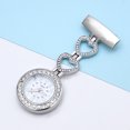 thumbnail image 3 of Reloj con Pin de Solapa para Enfermera, Reloj Fob con Clip, Reloj de Cuarzo Colgante con Diamantes y Reloj con corazón, Reloj de Bolsillo Chian Doctor para Enfermeras, médicos, Hombres y Mujeres, 3 of 8