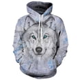 thumbnail image 2 of Sudadera con capucha para hombre 2021, moda urbana, sudadera de manga larga de hip hop, chaqueta con estampado de lobo en 3D de gran tamaño, 2 of 5