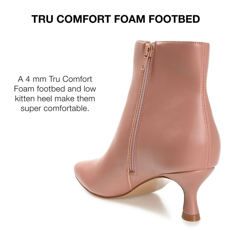 Women's booties top with kitten heels