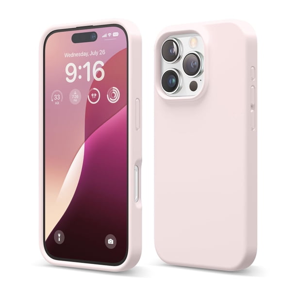 Funda Elago compatible con iPhone 16 Pro de silicona líquida, color rosa
