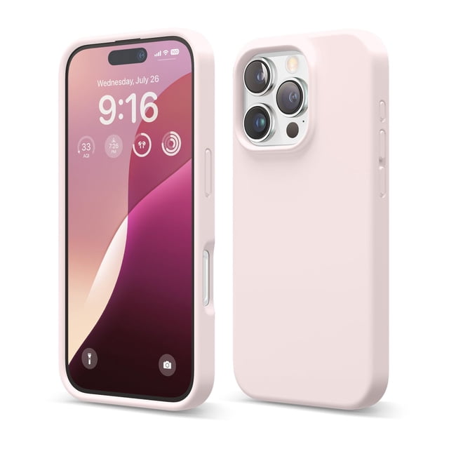 Funda Elago compatible con iPhone 16 Pro de silicona líquida, color rosa