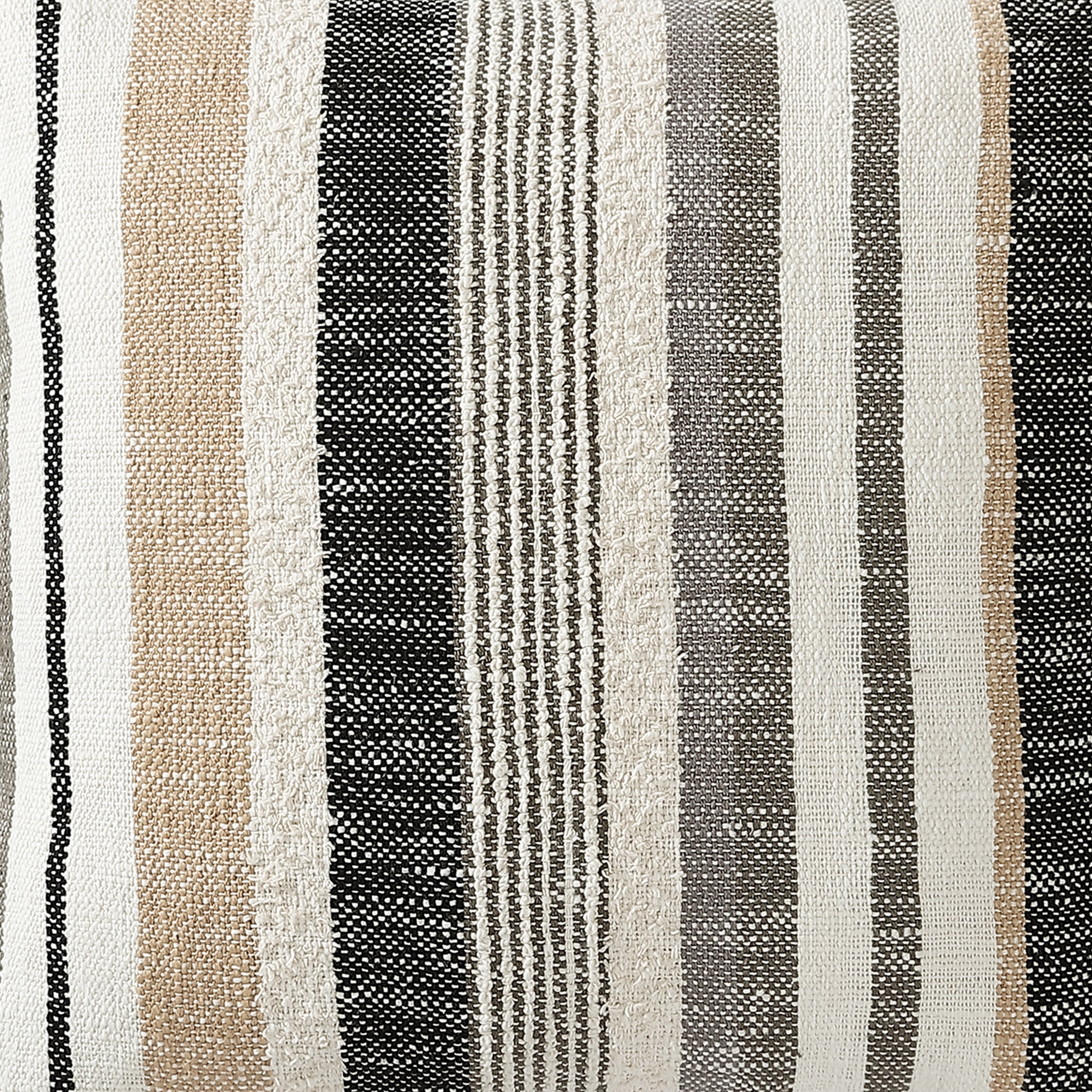 Better Homes & Gardens, Multi Stripes & Tassels Decorative Pillow, Square, 20" x 20", Neutral, 1 Piece