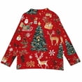 thumbnail image 4 of Pulls d'Hiver Grande Taille Automne pour Femmes Noël 3d Bouton Cerf Cardigan en Peluche Rouge G, 4 of 7