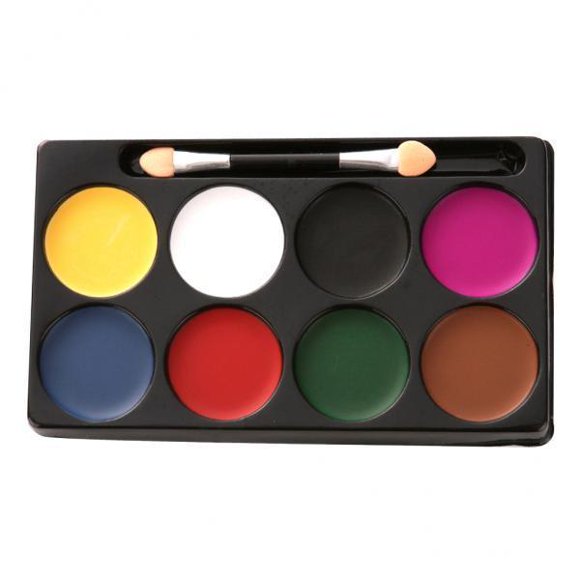 Paleta de Pintura facial Yinane 2x 8 Variada para Pintura Corporal Accesorio de Maquillaje para Escenario