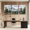 thumbnail image 4 of Green Mountain Forest Wall Art Set - 20"x30"x3 Piece Modern Landscape Painting Canvas Art Prints for Living Room Bedroom Office Home Decor Ready to Hang, 4 of 6
