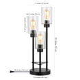 thumbnail image 5 of JONATHAN Y Axel Modern 20.5" 3-Light Iron/Seeded Glass Modern Industrial LED Table Lamp, Black, JYL3084A, 5 of 7