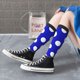 thumbnail image 5 of Balery Blue And White Polka Dot Calcetines novedosos Calcetines deportivos Calcetines hasta la rodilla Calcetines de algodón Calcetines originales y geniales, 5 of 6