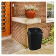 thumbnail image 6 of 10 Gallon Plastic Swing Top Waste Container for Home Kitchen, Rectangular Trash Bin with Swing Lid, Black, Pack of 4, 6 of 7
