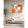 thumbnail image 5 of Burnt Orange Wall Art for Living Room,Canvas Picture Wall Decor for Bathroom Bedroom,Grey Modern Abstract Art Oil Painting Geometric Painting Artwork for Office Hallway Dining Room Decor 16"x20", 5 of 8
