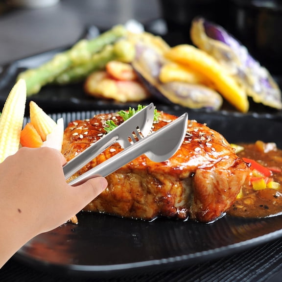 FUTUREORYY Stainless Steel Tong Food Tong 430 Stainless Steel 1Set For Grilling