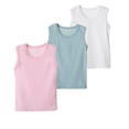 thumbnail image 2 of 3 Pack Kids Solid Candy Colors Soft Camisole Undershirts, 2-9 Years Little Girls Boys Cotton Camis Tank Tops Sleeveless Tees, 2 of 8