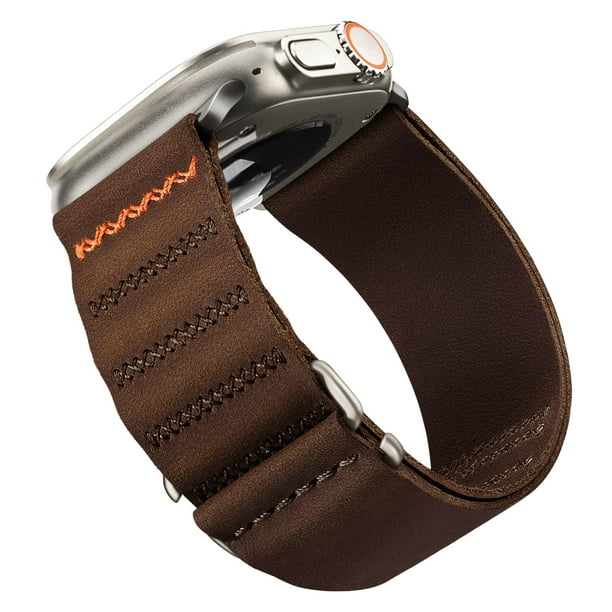 Leather apple watch band 44mm on sale