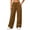 Brown, variant on Zynoxe Womens Corduroy Pants Fall Warm Comfortable Elastic Waist Wide Leg Pants Casual Straight Relaxed Plus Size Sweatpants with Pockets Beige S