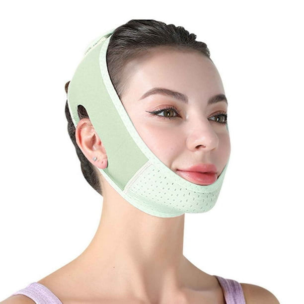 Fiudx Vendaje Reafirmante Facial, Reductor Eficaz de Papada, Banda Reafirmante para Una Piel Joven, Mascarilla Facial Ajustable, Rutina de Belleza Diaria, Apto para Hombres y Mujeres, Reutilizable y