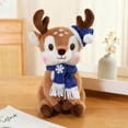 thumbnail image 1 of Deer Doll Toy With Scarf, Adorable Fawn Doll, Festive Gift For Children, Best Seller Christmas Ornament, Collectible Figurine, Foldable Design, Soft Fabric Materials, For Bedroom Decor, 1 of 8