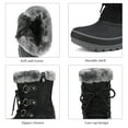thumbnail image 3 of Dream Pairs Boys Girls Toddler Kids Ankle Winter Snow Boots Faux Fur-Lined Soft Boots Shoes Warm FORESTER BLACK Size 10 Toddler, 3 of 5