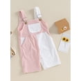 thumbnail image 3 of Bagilaanoe Newborn Baby Girl Corduroy Jumpsuit Sleeveless Contrast Color Romper Overalls 3M 6M 12M 18M 24M Infant Pants Casual Clothes, 3 of 9