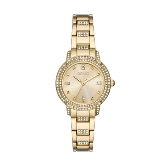 Relic by Fossil Womens Queen\'s Court Quartz Stainless Steel Goldtone Sport Watch Amazon.com: Relic by Fossil Women main image 4