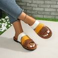 thumbnail image 5 of LOVZFMLL Flat Sandals for Women 2025 Slip On Open Toe Slides Sandals Summer Casual Outdoor Beach Vacation Slippers Yellow 7, 5 of 8