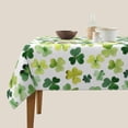 thumbnail image 4 of St.Patrick''s Day Tablecloth Square 54x54 Inch,Green Shamrock Table Cloth,Stain Resistance Polyester Spring Table Covers for Kitchen Dining,Small Tablecloth for Parties Picnic, 4 of 6