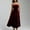 Wine, variant on Swuxness Women Sleeveless Formal Maxi Dresses, Women Maxi Evening Gown, Women's Solid One Shoulder Strapless Backless Velvet Bodycon Evening Gown Dress Wine, S