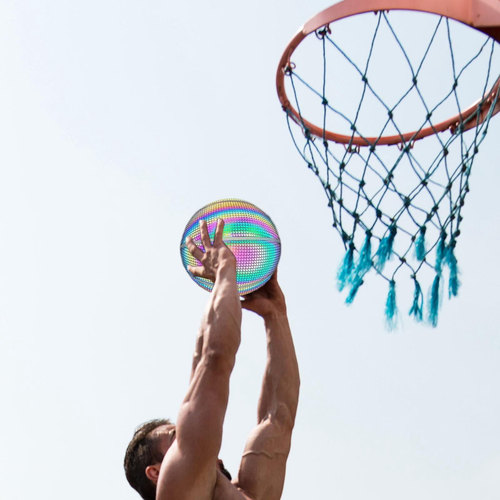 PU Glowing Basketball Training Equipment Glow in The Dark for Girls Boys Style B
