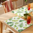 thumbnail image 4 of Palm Leaves Placemats Set of 4, Spring Leaf Non-Slip Place Mats Washable Table Mats for Kitchen Dining Table Decorations Indoor/Outdoor, 4 of 9