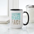 thumbnail image 4 of CafePress - Resting Beach Face Color - 15 oz Ceramic Large White Novelty Mug, 4 of 4