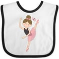 thumbnail image 3 of Inktastic Ballet Dancer for Little Girls Girls Baby Bib, 3 of 4