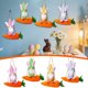 thumbnail image 1 of Adorno colgante de zanahoria de conejo de Pascua • Decoración de muñeca sin cara • Fibra de poliéster suave • Decoración colgante para fiestas de Pascua al aire libre • 1 pieza, 1 of 9