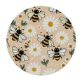 thumbnail image 2 of PIKWEEK  Fitted Round Tablecloth with Elastic Edge Wipe Clean Cute Daisy Flower and Bees Table Cloth for Outdoor/Indoor Use, 2 of 7
