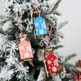thumbnail image 1 of OUSITAID 1 Set Hanging Ornament Nice-looking Practical Wood Decorative Sled Shape Xmas Tree Pendant for Party, 1 of 9
