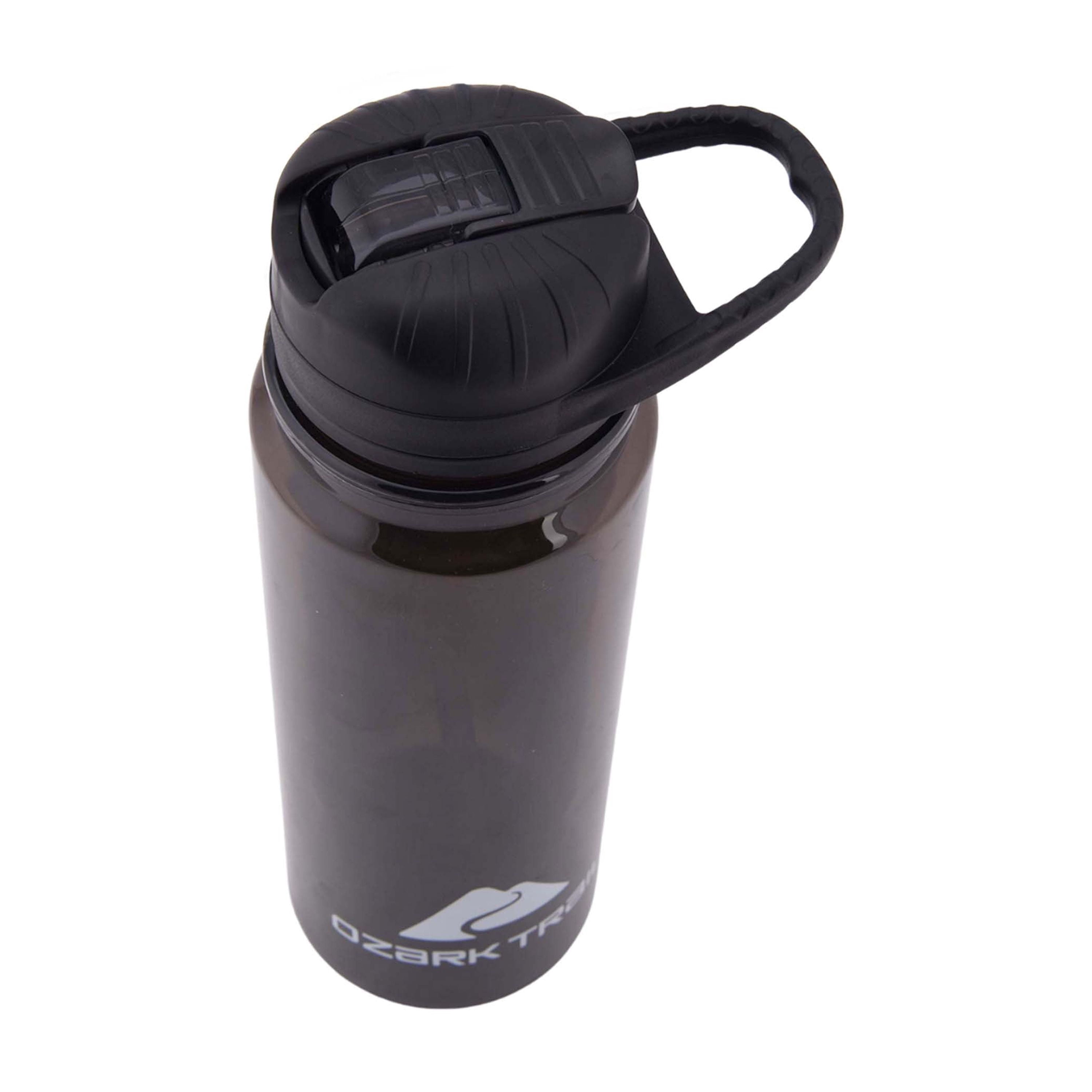 (3 pack) Ozark Trail 24-Ounce Double-Wall Tritan Water Bottle with Flip Straw Lid, Grey