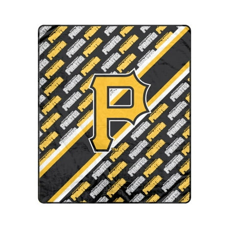 Pegasus Pittsburgh Pirates 60" x 70" Diagonal Lined Wordmark Ultra Soft Blanket