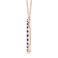 thumbnail image 2 of Angara Natural 3.36 Ct. Blue Sapphire Fashion Pendant Necklace in 14K Rose Gold for Women with 18 Inch Cable Chain, 2 of 9