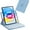 Blue, variant on Keyboard Case for iPad 9th/8th /7th Generation, iPad 10.2 Case with Keyboard, Rotating Detachable Round Keys Clear Cover with Pencil Holder for iPad9/iPad 8/iPad 7