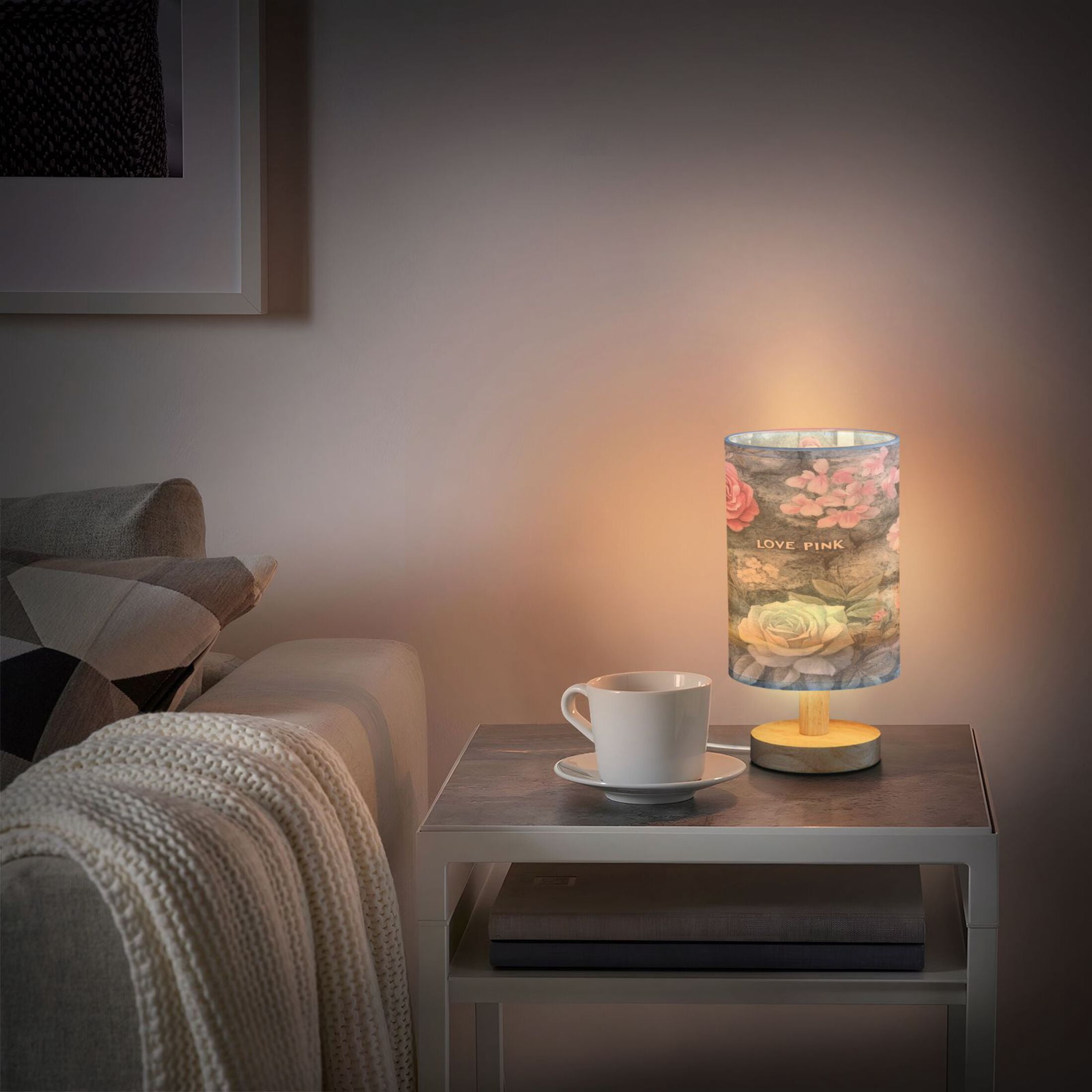 BZSMCE Lamp Modern Oil Rose Pattern Creative Patter Night Light