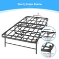 thumbnail image 4 of MJKONE Folding Bed with Mattress, Rollaway Fold Up Bed for Small Space, Foldable Bed with Lockable Wheels, 4 of 10