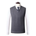 thumbnail image 1 of Styesk Chandail pour Hommes Col Tricoté Sans Manches Décontracté, 1 of 4