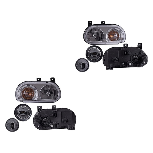 Par de Faros Challenger 2008 A 2014 Dodge P/Halog DEPO .