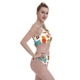 thumbnail image 2 of Kdxio Fall Pumpkins for Womens High Waisted Bikini Top Sports Style Two Piece Bathing Suits, 2 of 5