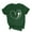 Green, variant on Womens Crew Neck T-Shirts Cotton Short Sleeve Under $5 Tops Gray Print Fashion Pullover T-Shirts