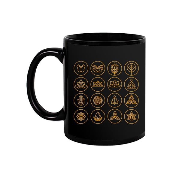 Yoga Icons Set Mug Unisex's -Image by Shutterstock