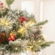 thumbnail image 4 of Árbol de Navidad artificial semicircular con nieve artificial y setas | Decoración navideña para exteriores: jardín, patio y terraza | Decoración festiva de invierno, 4 of 7